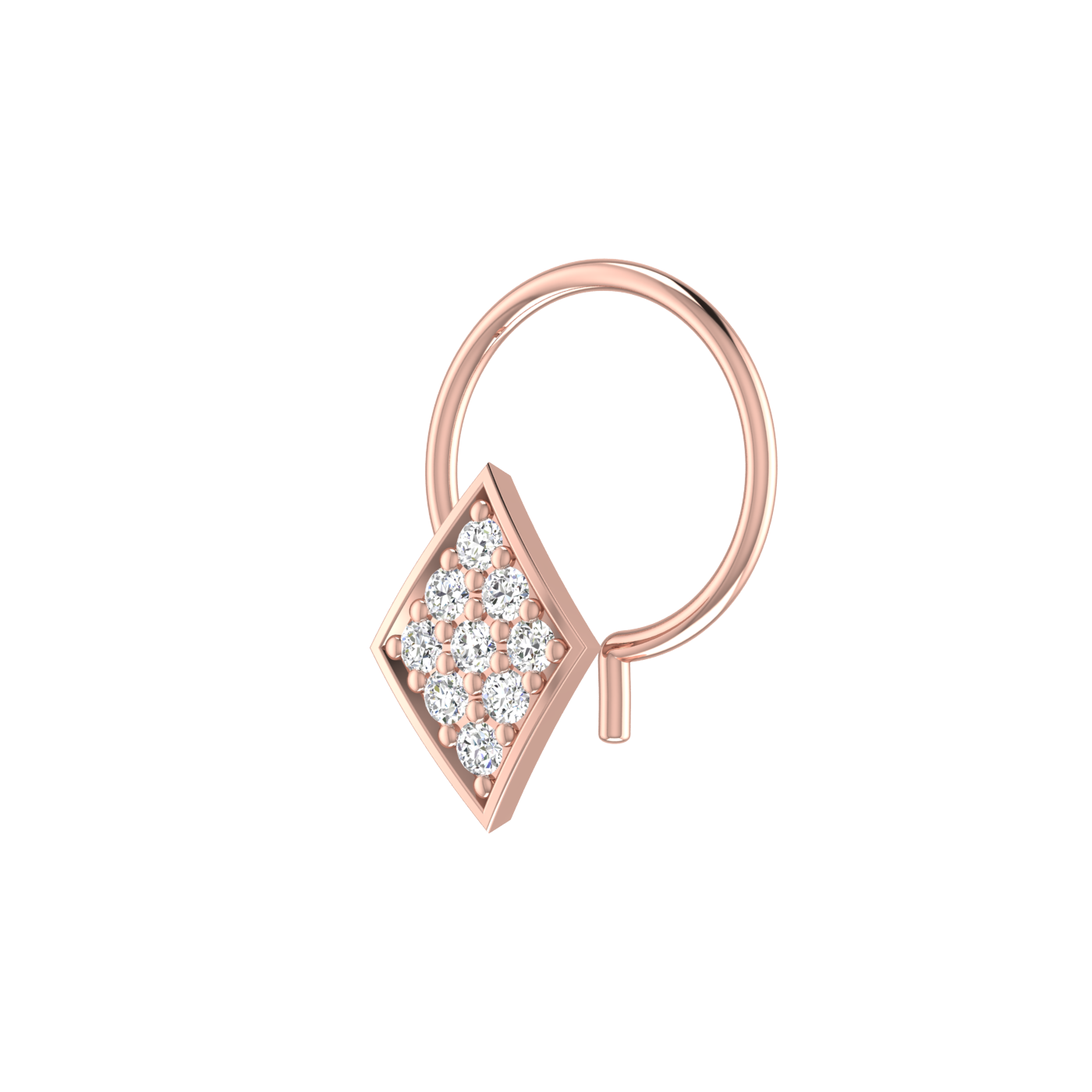 0.06 Carat Natural Diamond Nose Pin - HI Color, VS-SI Clarity.